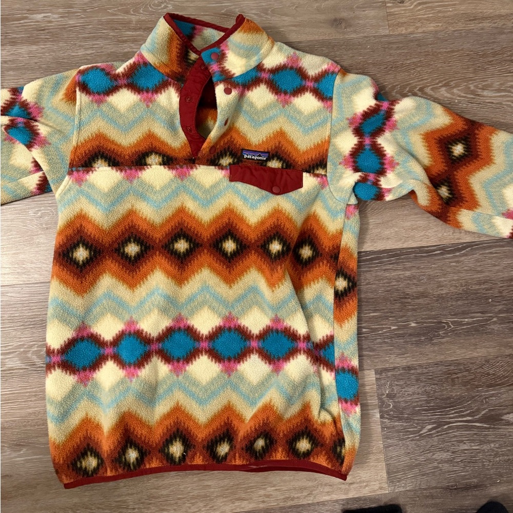 Patagonia Synchilla Snap T Fleece Pullover Timber Twist Aztec Southwest Womens